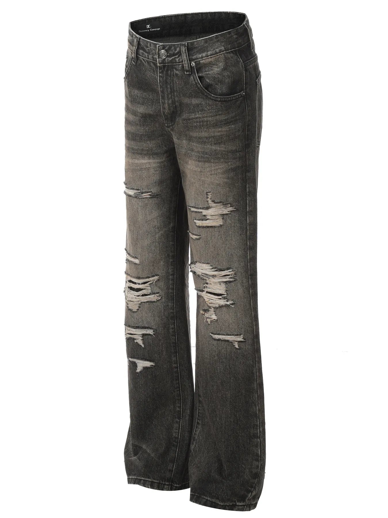 Men's Distressed Straight Leg Jeans